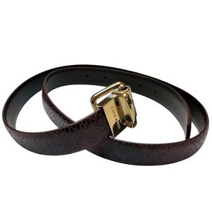 NWT - Cole Haan Women’s Reversible belt - 25mm -Snake skin reverses to Silk Calf